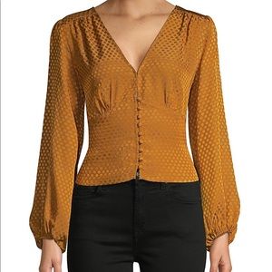 New with tags Sanctuary Polka Dot Button-Front Top